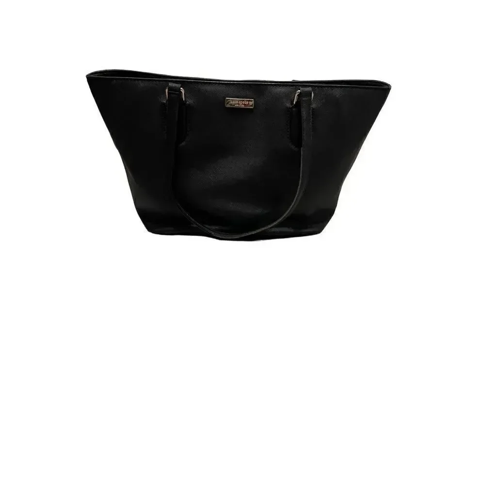 Kate Spade Black Leather Zip Tote